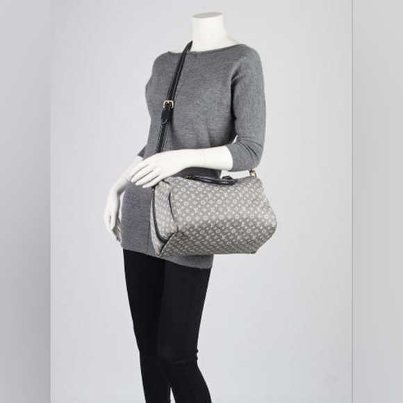 LOUIS VUITTON Encre Idylle Monogram Speedy 30 Bandouliere Satchel Bag Black/Grey - Picture 5 of 16